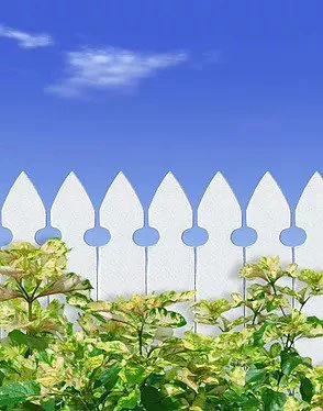 a white picket fence